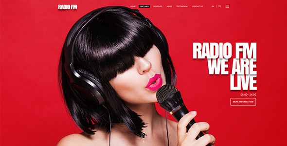 Radio FM –  响应式电台音乐HTML模板-蟹程序