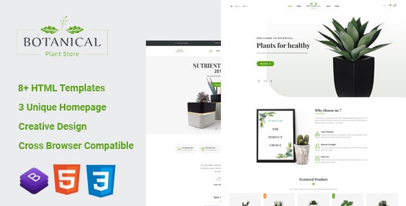 Botanical – 鲜花绿植在线商店HTML5模板[失效]-蟹程序