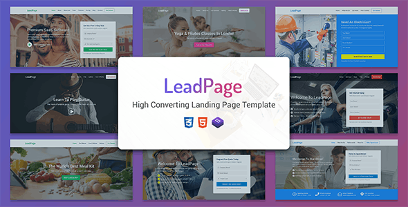 LeadPage – 多用途企业公司网站HTML着陆页模板 – v1.0-蟹程序