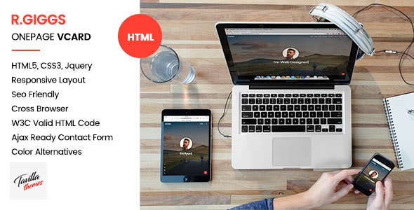 R. Giggs – 作品展示个人简历HTML5模板-蟹程序