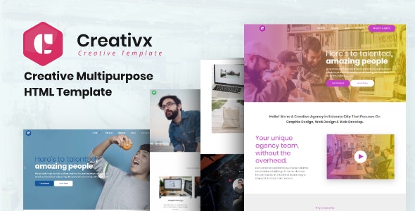 Creativx – 创意多用途网站HTML模板-蟹程序