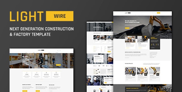LIGHTWIRE – 建筑工程加工企业网站HTML5模板-蟹程序