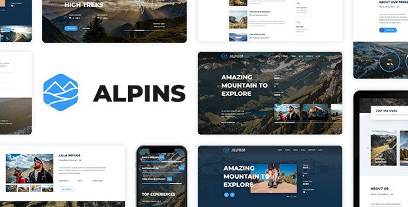 Alpins – 徒步旅行爬山HTML5网站模板 – v1.1-蟹程序