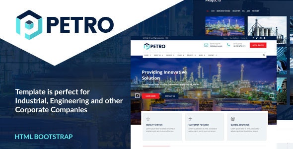 Petro – 工业工厂加工企业网站HTML模板 – v1.0-蟹程序