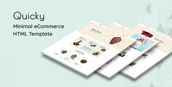Quicky – Minimal 迷你在线商店网站HTML5模板-蟹程序