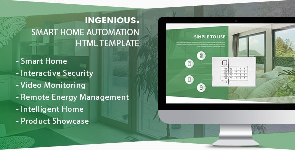 Ingenious – 自动化智能家居HTML网站模板 – v1.1.7-蟹程序