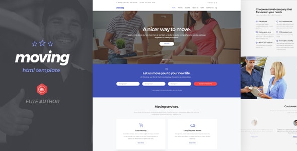 Moving – 物流运输搬家公司网站HTML5模板 – v1.0-蟹程序
