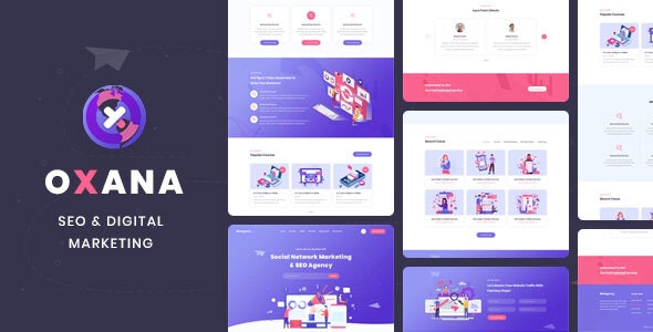 Oxana – SEO & 搜索引擎优化网站HTML模板-蟹程序