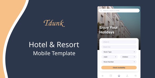 Tdunk – 移动版手机模游酒店HTML5模板-蟹程序