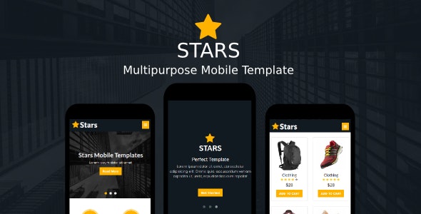 Stars – 多用途企业公司网站HTML5手机版模板-蟹程序