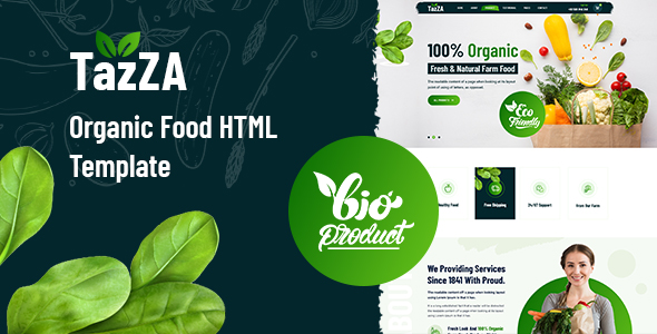 TazZA – 有机商品农场网站HTML5模板-蟹程序