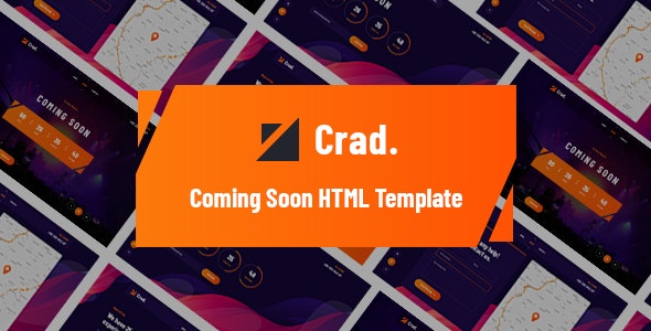 Crad – 倒计时网站维护页面HTML5模板-蟹程序