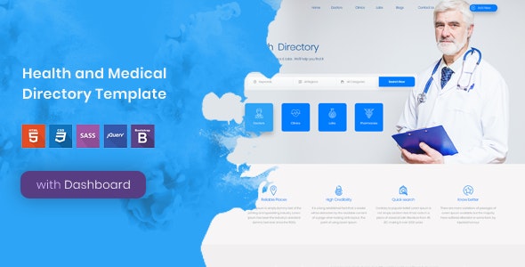 Tabib – 健康医疗医院诊所目录HTMLT模板-蟹程序