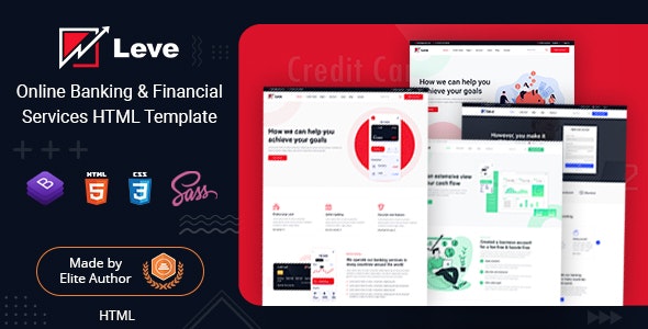 Leve – 银行金融支付系统网站HTML模板-蟹程序