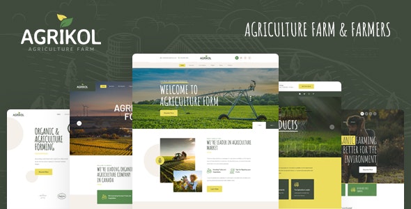 Agrikol – 农业农场养殖农副产品HTML模板-蟹程序