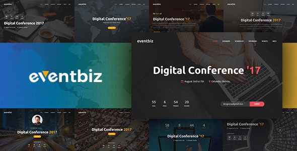 Eventbiz – 活动会议研讨会网站HTML5模板-蟹程序