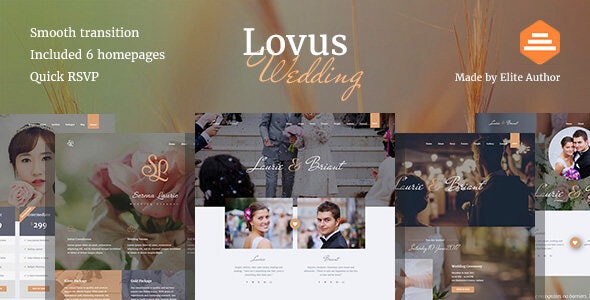 Lovus – 婚礼婚庆活动HTML5网站模板 – v1.0.2-蟹程序