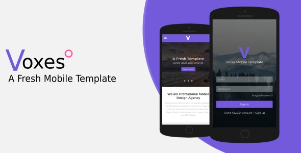 Voxes – 简约轻量级移动手机版HTML5网站模板-蟹程序