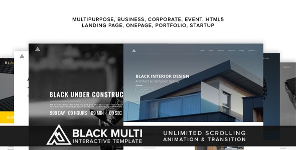 Black – 多用途交互式网站HTML5企业模板-蟹程序