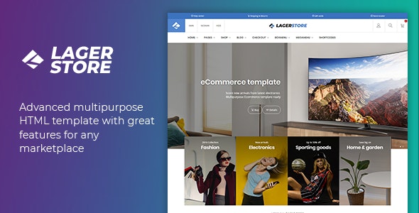 Lager – eCommerce 电子商务网上商店HTML模板-蟹程序