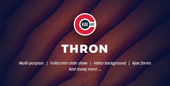 Thron – 创意多用途单页HTML5网站模板-蟹程序