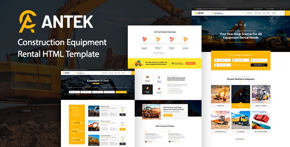 Antek – 建筑设备租赁HTML网站模板-蟹程序