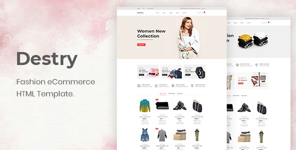 Destry – 时尚服饰电子商务网站HTML5模板-蟹程序
