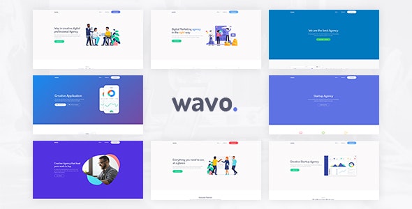 Wavo – 响应式 SaaS WebApp 程序软件HTML5模板-蟹程序