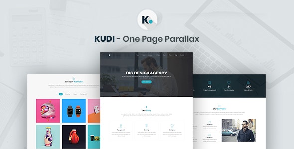 Kudi – 极简单页时差网站HTML5模板-蟹程序