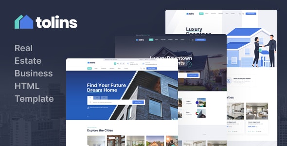 Tolips – 房产中介房屋租赁业务网站HTML模板-蟹程序