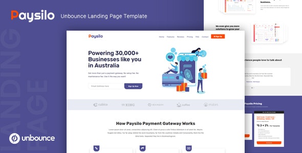 Paysilo – 响应式企业网站着陆页面HTML模板-蟹程序
