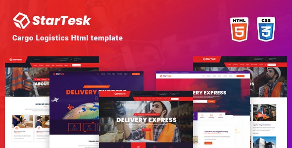 Startesk – 货运物流运输仓储网站HTML5模板-蟹程序