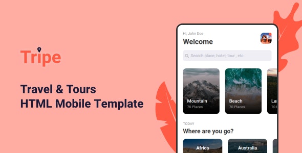 Tripe – 手机设备旅游博客HTML5模板 – v1.0-蟹程序