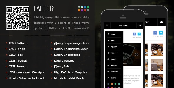 Faller Mobile 响应式手机版HTML模板-蟹程序