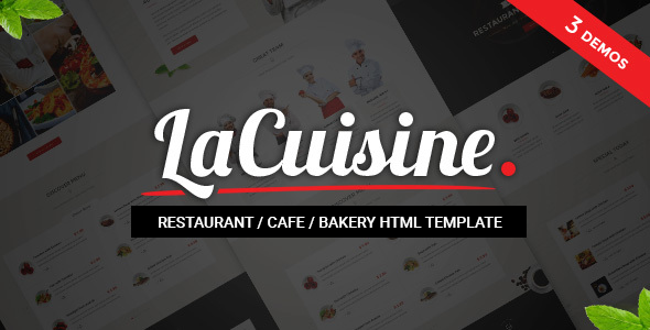 LaCuisine – 创意主题餐厅HTML模板[失效]-蟹程序