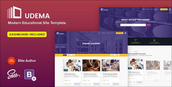 UDEMA – 现代教育网站HTML模板 – v1.6-蟹程序