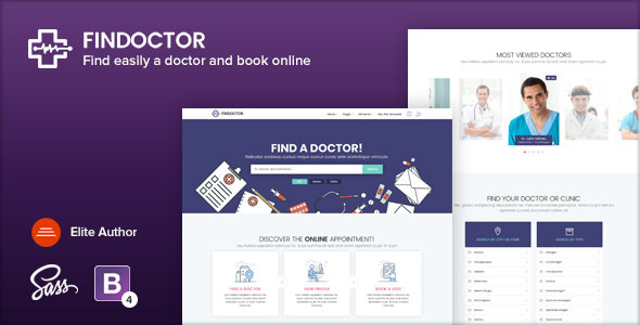 FINDOCTOR – 医生在线预约HTML模板 – v1.6-蟹程序