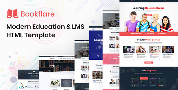 Bookflare  – 现代教育LMS HTML模板-蟹程序