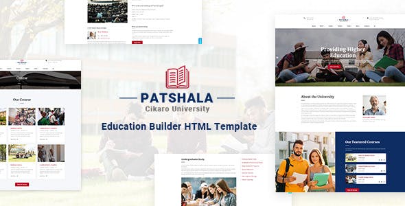 Patshala – 带有页面构建器教育HTML模板[失效]-蟹程序