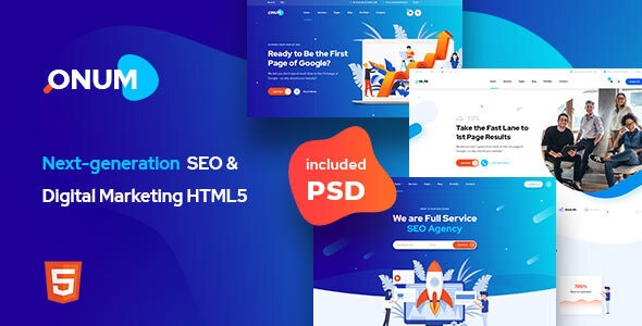 Onum – SEO市场营销推广优化网站HTML5模板-蟹程序