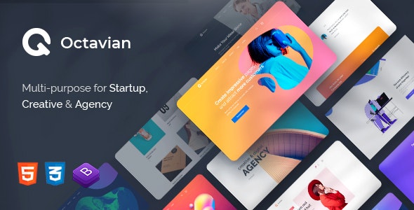 Octavian – 多用途创意产品展示网站HTML5模板 – v1.1-蟹程序