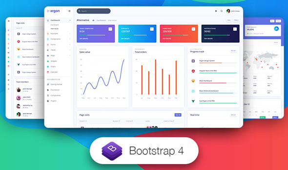 Argon Dashboard PRO – 专业后台Bootstrap 4 模板 – v1.2.1-蟹程序